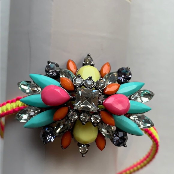 Multi-Gemstone & Rhinestone Bracelet - Picture 2 of 7